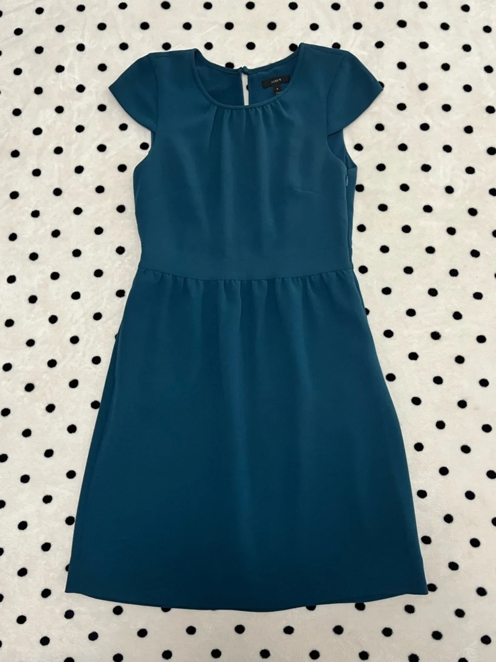 J. Crew Teal Cap Sleeve Dress Size 4